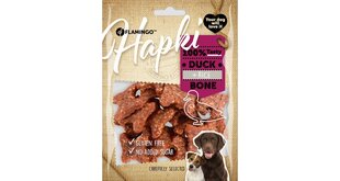 Flamingo Hapki Duck + Rice Bone närimismaius koerale 170g hind ja info | Maiustused koertele | kaup24.ee