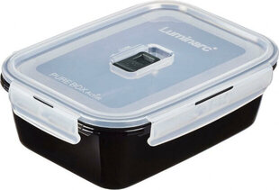Hermeetiline lõunasöögi karp Luminarc Pure Box Must 1,22 L hind ja info | Toidu säilitusnõud | kaup24.ee