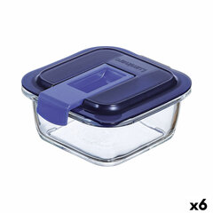 Герметичная коробочка для завтрака Luminarc Easy Box Синий Cтекло (380 ml) (6 штук) цена и информация | Посуда для хранения еды | kaup24.ee