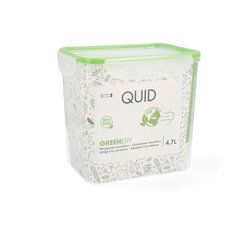 Герметичная коробочка для завтрака Quid Greenery Прозрачный Пластик (4,7 л) (Pack 4x) цена и информация | Посуда для хранения еды | kaup24.ee