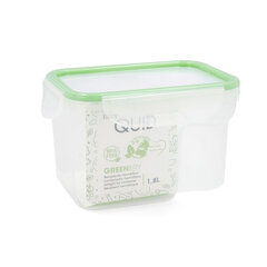 Герметичная коробочка для завтрака Quid Greenery 1,8 L Прозрачный Пластик (Pack 4x) цена и информация | Посуда для хранения еды | kaup24.ee