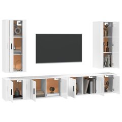 Комплект мебели под телевизор vidaXL, 6 шт., белый цена и информация | Тумбы под телевизор | kaup24.ee