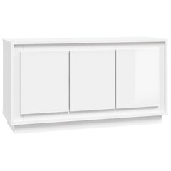 vidaXL puhvetkapp, kõrgläikega valge, 102x35x55 cm, tehispuit hind ja info | Elutoa väikesed kapid | kaup24.ee