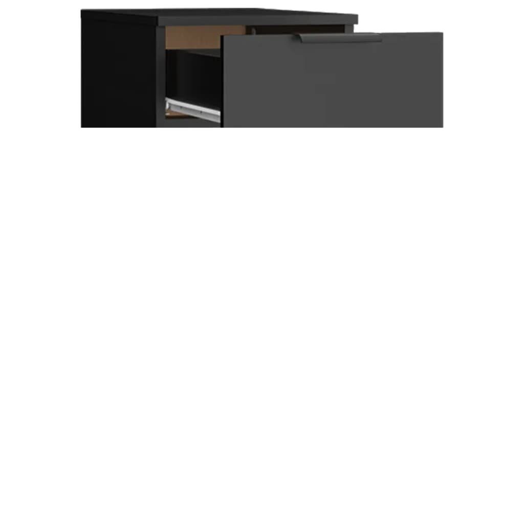 vidaXL kirjutuslaua kapp, must, 33,5 x 50 x 75 cm, tehispuit hind ja info | Elutoa väikesed kapid | kaup24.ee