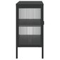 vidaXL puhvetkapp, must, 105 x 35 x 70 cm, klaas ja teras цена и информация | Elutoa väikesed kapid | kaup24.ee