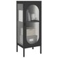 vidaXL puhvetkapp, must, 40 x 35 x 105 cm, klaas ja teras hind ja info | Elutoa väikesed kapid | kaup24.ee