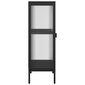 vidaXL puhvetkapp, must, 40 x 35 x 105 cm, klaas ja teras цена и информация | Elutoa väikesed kapid | kaup24.ee