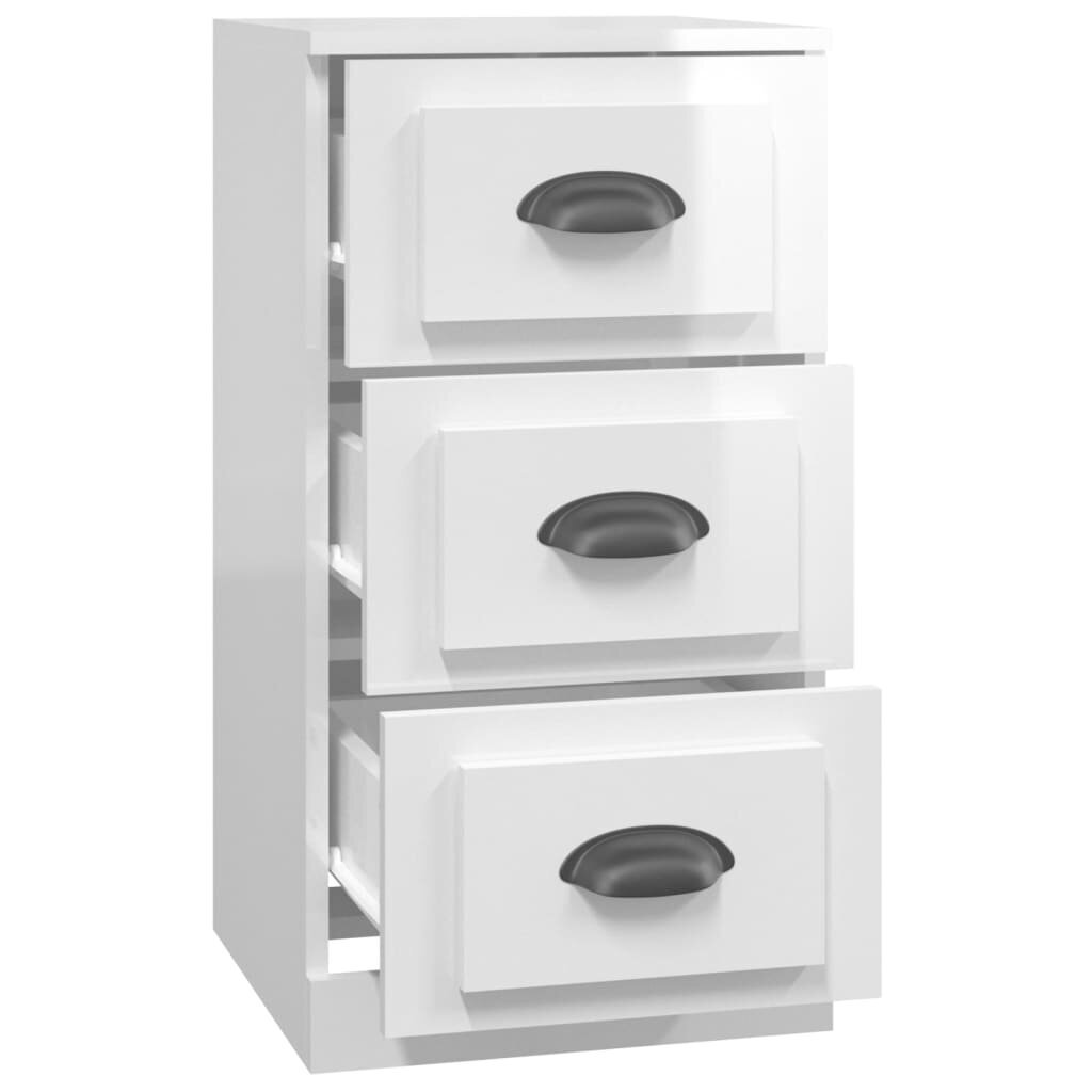 vidaXL puhvetkapp, kõrgläikega valge, 36x35,5x67,5 cm, tehispuit цена и информация | Elutoa väikesed kapid | kaup24.ee