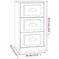 vidaXL puhvetkapp, valge, 36 x 35,5 x 67,5 cm, tehispuit hind ja info | Elutoa väikesed kapid | kaup24.ee