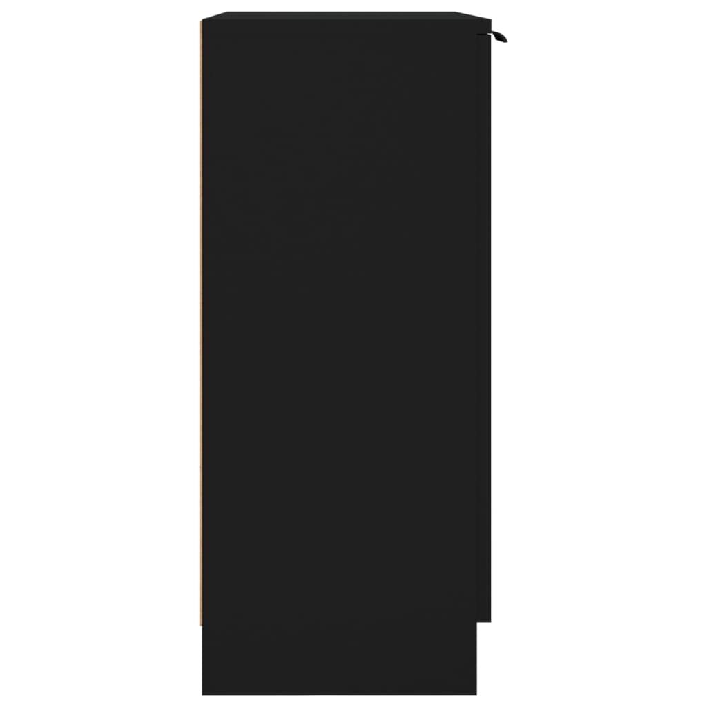 vidaXL puhvetkapp, must, 60 x 30 x 70 cm, tehispuit hind ja info | Elutoa väikesed kapid | kaup24.ee