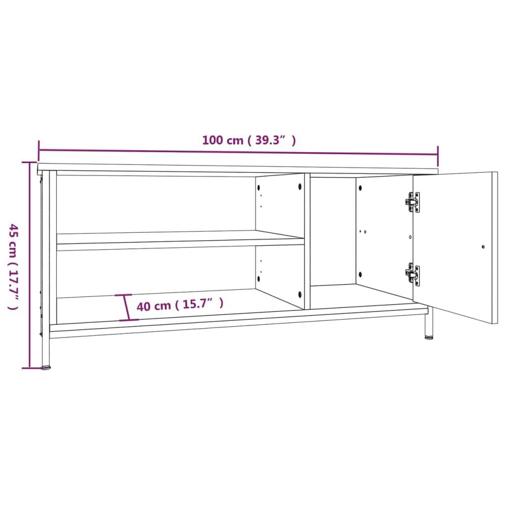 vidaXL telerikapp, hall Sonoma, 100x40x45 cm, tehispuit hind ja info | TV alused | kaup24.ee