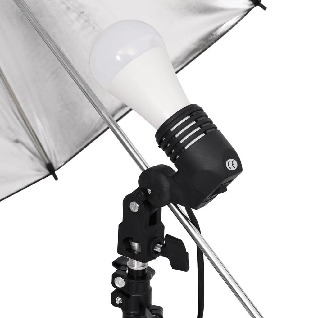 vidaXL fotostuudio komplekt valgustuse ja taustapildiga hind ja info | Fotovalgustuse seadmed | kaup24.ee