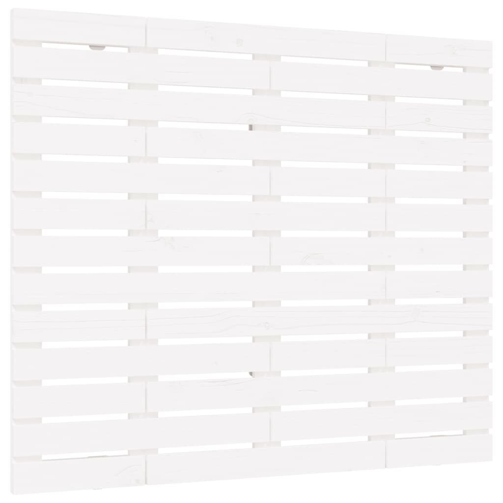 vidaXL seinale kinnitatav voodipeats, valge, 106x3x91,5 cm, männipuit hind ja info | Voodid | kaup24.ee