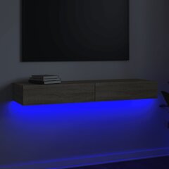 vidaXL telerialus LED-tuledega, Sonoma tamm, 120x35x15,5 cm hind ja info | TV alused | kaup24.ee