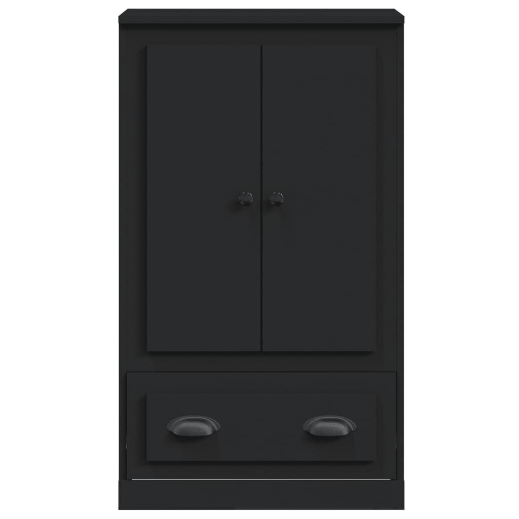 vidaXL kõrge kapp, must, 60 x 35,5 x 103,5 cm, tehispuit hind ja info | Elutoa väikesed kapid | kaup24.ee