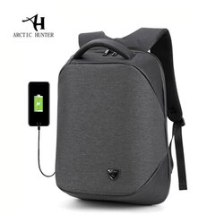 Мужской рюкзак для ноутбука и дорожного рюкзака с диагональю 15,6 дюйма Arctic Hunter B00193 — серый цена и информация | Рюкзаки и сумки | kaup24.ee