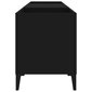 vidaXL plaadikapp, must, 121 x 38 x 48 cm, tehispuit hind ja info | Elutoa väikesed kapid | kaup24.ee