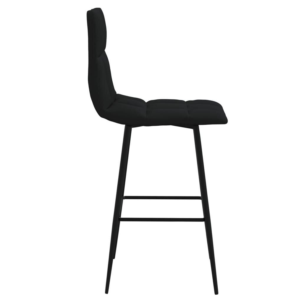 vidaXL baaripukk, must, samet hind ja info | Söögilaua toolid, köögitoolid | kaup24.ee
