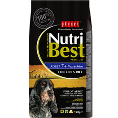 Nutribest Adult 7+ Chicken And Rice koeratoit 15kg hind ja info | Kuivtoit koertele | kaup24.ee