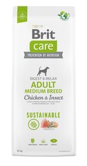 Brit Care Sustainable Adult Medium Breed Chicken&Insect koeratoit 12kg hind ja info | Kuivtoit koertele | kaup24.ee