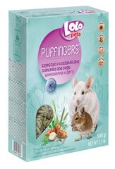 LoLo Pets Puffingers täissööt tšintšiljadele ja deegudele 500g цена и информация | Корм для грызунов | kaup24.ee