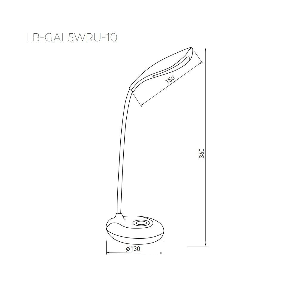 GTV LED laualamp GALACTIC, 5W, 240lm, 5V DC, 4000K, RGB alus, USB (laadimine), valge цена и информация | Laualambid | kaup24.ee