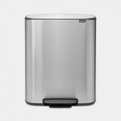 Brabantia prügikast Bo pedaaliga 60 L Matt Steel FPP hind ja info | Prügikastid | kaup24.ee