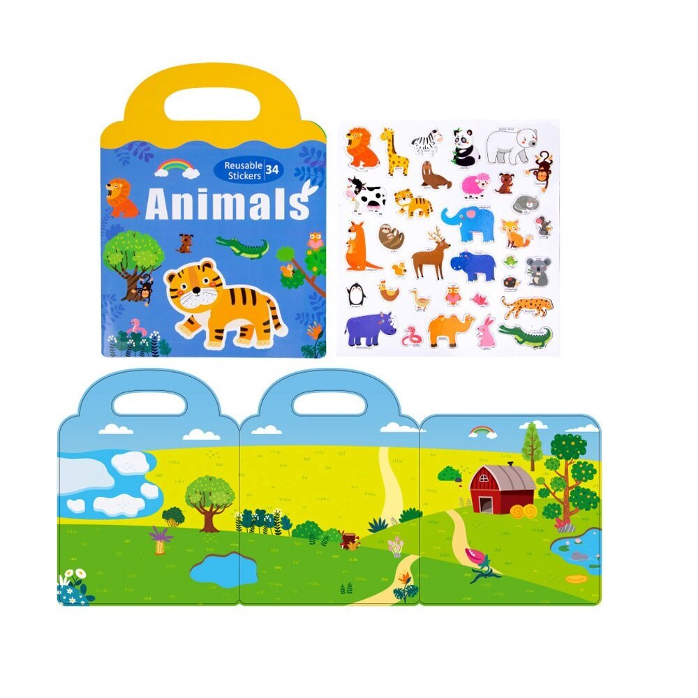 Magnetkleebised lastele, Animals stickers цена и информация | Arendavad mänguasjad | kaup24.ee