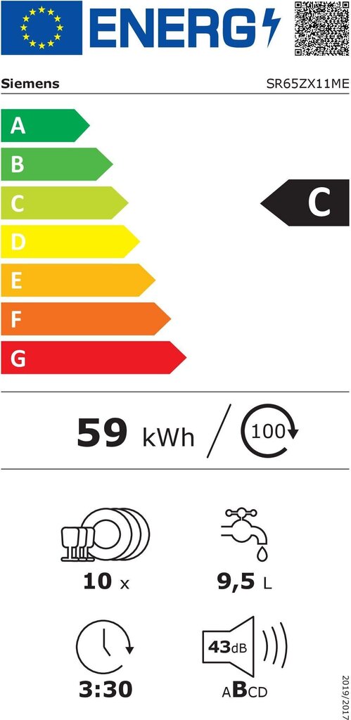 Siemens SR65ZX11ME iQ500 цена и информация | Nõudepesumasinad | kaup24.ee