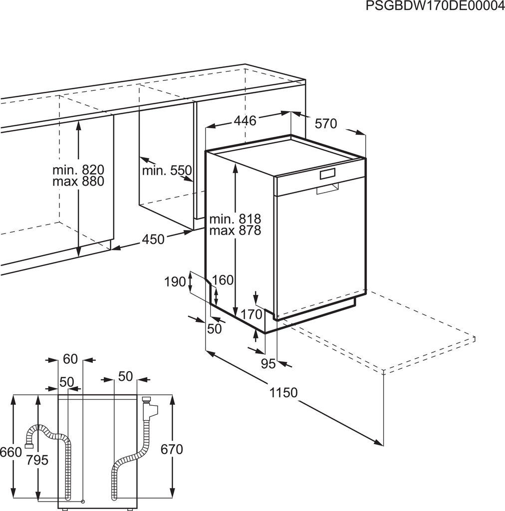 AEG FFB73507ZW цена и информация | Nõudepesumasinad | kaup24.ee