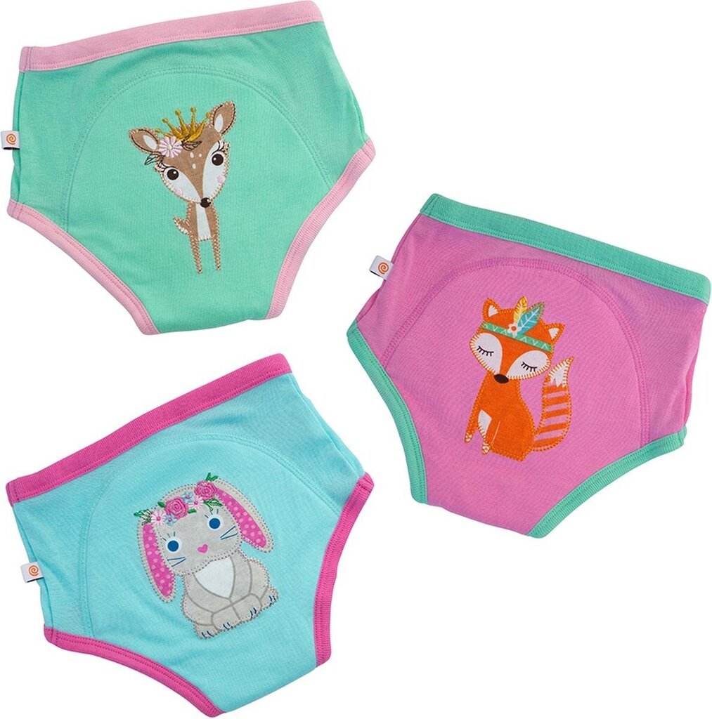 Aluspüksid Zoocchini Woodland Princesses, 2-3 eluaastat, 3 paari hind ja info | Mähkmed | kaup24.ee