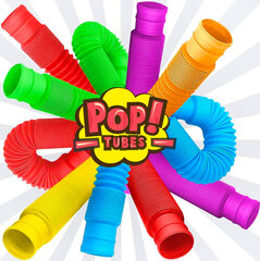 Игрушка Pop tube - Pop it в виде трубы, 5шт цена и информация | Настольные игры, головоломки | kaup24.ee