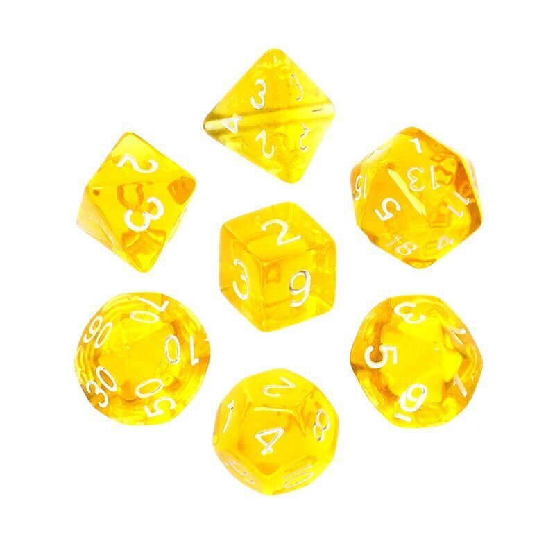 Täringukomplekt Rebel Rpg Mini Crystal, kollane hind ja info | Lauamängud ja mõistatused | kaup24.ee