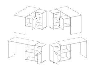 Письменный стол Albrecht, белый цена и информация | Компьютерные, письменные столы | kaup24.ee