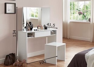 Косметический столик Schminki 1, белый цена и информация | Туалетные столики | kaup24.ee