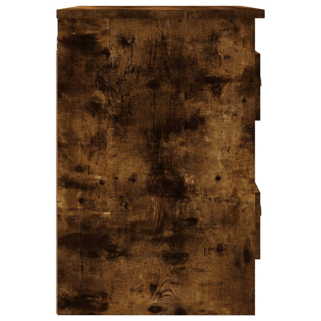 vidaXL seinale kinnitatav öökapp, suitsutatud tamm, 41,5 x 36 x 53 cm hind ja info | Öökapid | kaup24.ee