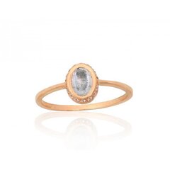 Золотое кольцо с топазом "Сицилия II" из красного золота 585 пробы 4752263036765 цена и информация | Кольца | kaup24.ee