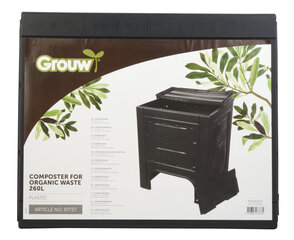 Komposter 260L, Grouw цена и информация | Уличные контейнеры, контейнеры для компоста | kaup24.ee