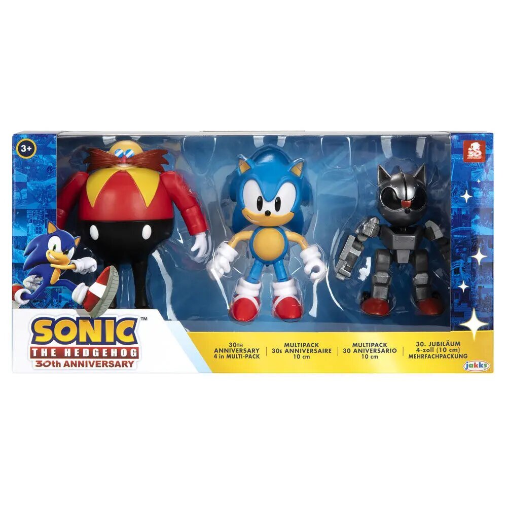 Sonic The Hedgehog 30. aastapäeva pakk 3 kujuga 10cm цена и информация | Poiste mänguasjad | kaup24.ee