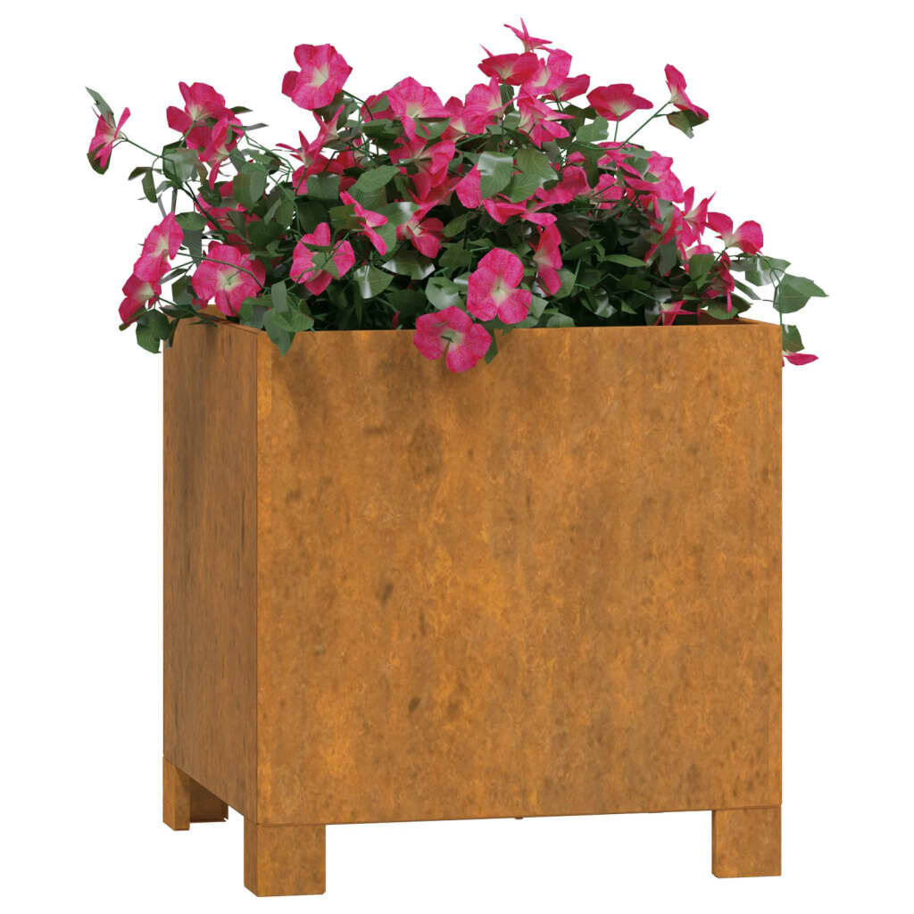 vidaXL jalgadega taimekast, rooste, 32x30x33 cm, Corten teras hind ja info | Lillekastid | kaup24.ee