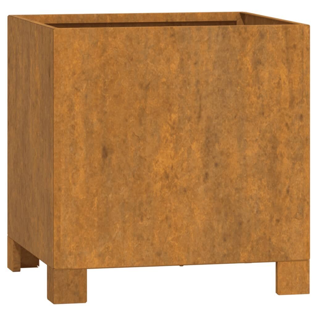 vidaXL jalgadega taimekast, rooste, 32x30x33 cm, Corten teras hind ja info | Lillekastid | kaup24.ee