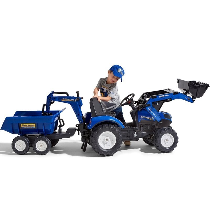 New Holland traktor koos haagisega Falk hind ja info | Poiste mänguasjad | kaup24.ee