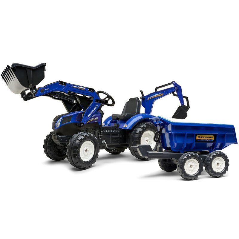New Holland traktor koos haagisega Falk hind ja info | Poiste mänguasjad | kaup24.ee