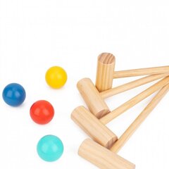 Puidust kriketimäng 4 lapsele, Tooky Toy цена и информация | Развивающие игрушки | kaup24.ee