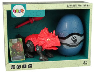 Dinosaurus Triceratops figuur koos munaga Lean Toys Diy hind ja info | Poiste mänguasjad | kaup24.ee