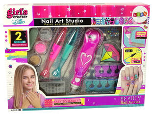 Maniküürikomplekt koos pliiatsite ja glitterdosaatoriga hind ja info | Tüdrukute mänguasjad | kaup24.ee