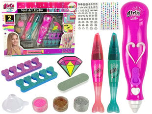 Maniküürikomplekt koos pliiatsite ja glitterdosaatoriga hind ja info | Tüdrukute mänguasjad | kaup24.ee