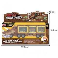 Dinosaurusauto koos kaatri ja autodega, Woopie hind ja info | Poiste mänguasjad | kaup24.ee