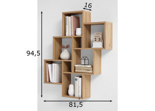 Настенная полка Laurio 2, коричневая цена и информация | Полки | kaup24.ee
