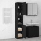 vidaXL vannitoakapp, must, 32 x 34 x 188,5 cm, tehispuit hind ja info | Elutoa väikesed kapid | kaup24.ee